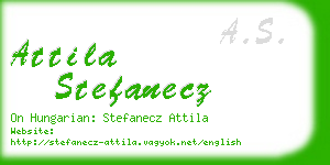 attila stefanecz business card